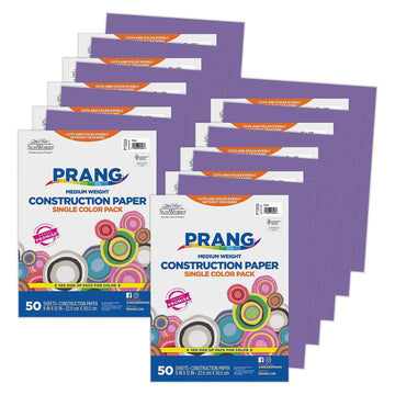 Prang Construction Paper by DIXON TICONDEROGA CO - PACON – 9 x 12 inches, Paper, Violet, Pack of 10, Model PAC7203-10