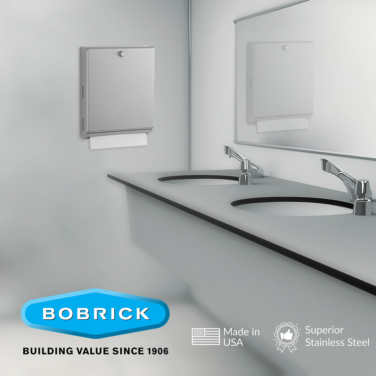 Bobrick 14" (Pack of 6) / Knob-Latch / Satin Finish Categories