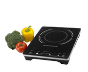 1800-Watt Portable Induction Cooktop by Eurodib – 11.4 x 14.5 x 2.1" high, Stainless Steel, Black, Model C1823