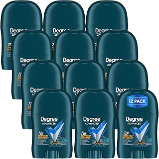 Degree Men’s Travel Deodorant Cool Rush 12-Pack – 72H Body Heat Activated Mini Antiperspirant, 0.5 Oz Ea