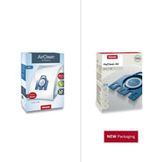 GN Vacuum Cleaner Bags by Miele – 1-Pack Standard, 5.45 quarts, Rubber, White With Blue Collar, Model 12618920