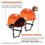 Ergodyne Orange / 6.5 – 8 / Safety Helmet - Type 2, Class C Hard Hats