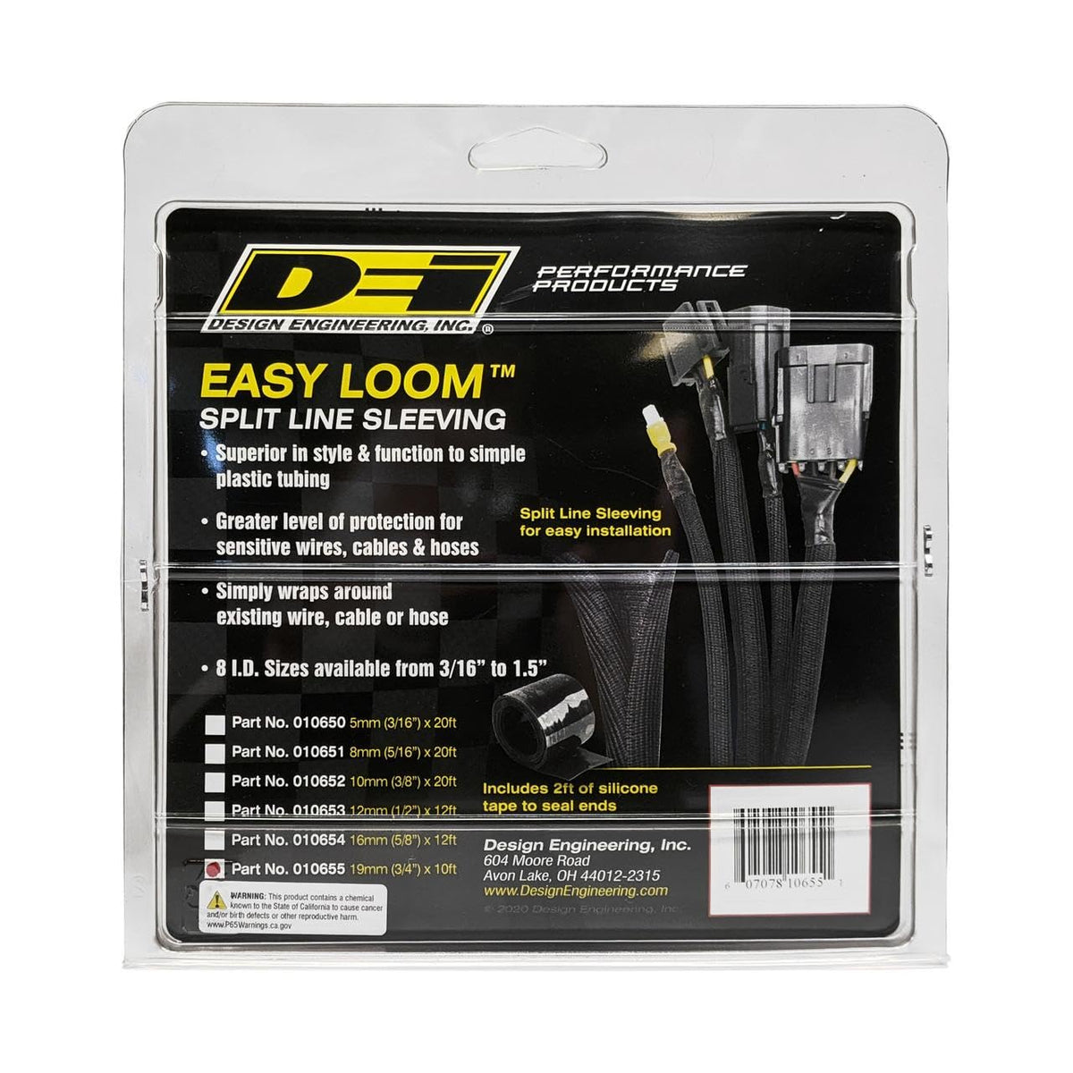 Design Engineering 3/4" (19mm) x 10' / Black / Music Cable Sleeves