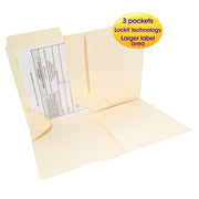 3-in-1 SuperTab Section Folder by SMEAD – Letter, 11 pt. Stock, Manila, Model 11904