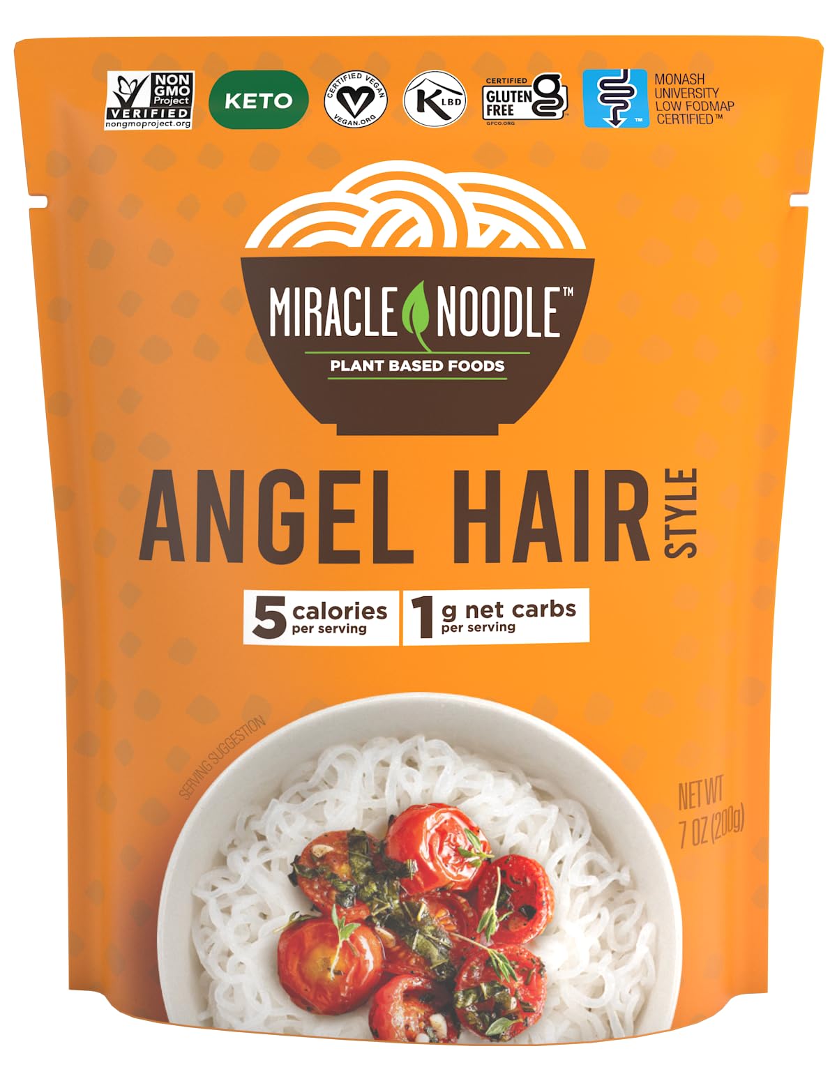 Miracle Noodle Angel Hair / 7 Ounce (Pack of 6) / 6 Shirataki