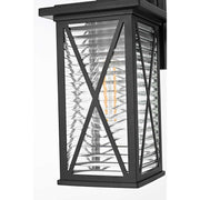 Jada One Light Outdoor Wall Sconce Black by Lighting Design – 40W max, Aluminum, Black