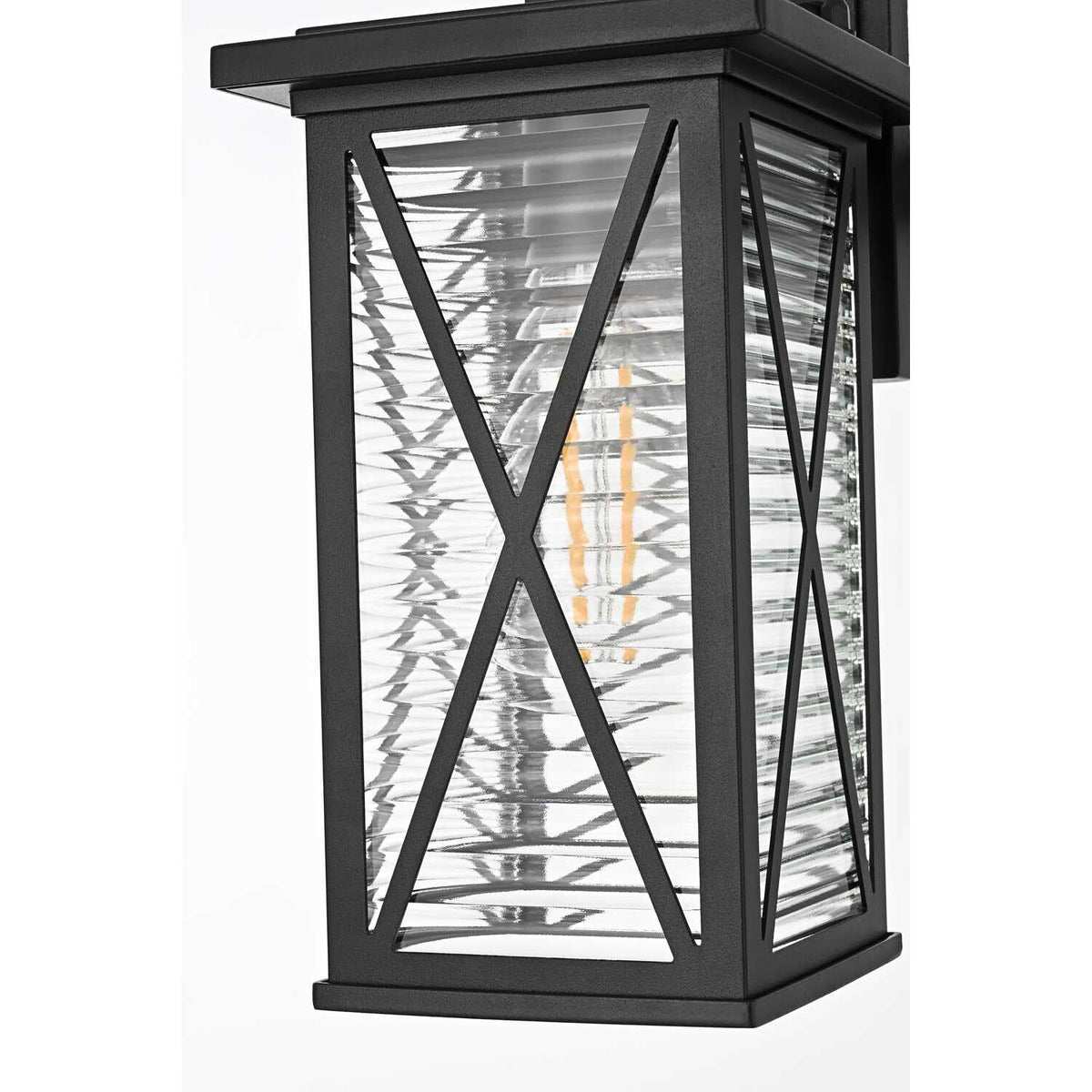 Jada One Light Outdoor Wall Sconce Black by Lighting Design – 40W max, Aluminum, Black