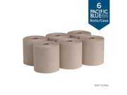 Brown Paper Towels Roll 7-7/8"W x 800'L by Georgia-Pacific – 6 Rolls (800 Sheets each), 40% Recycled Fiber, Paper, Brown, Model 26301