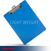 Plastic Clipboard by Officemate – 4 1/4" x 5 3/4" x 5", Plastic, Blue, Model OIC83048