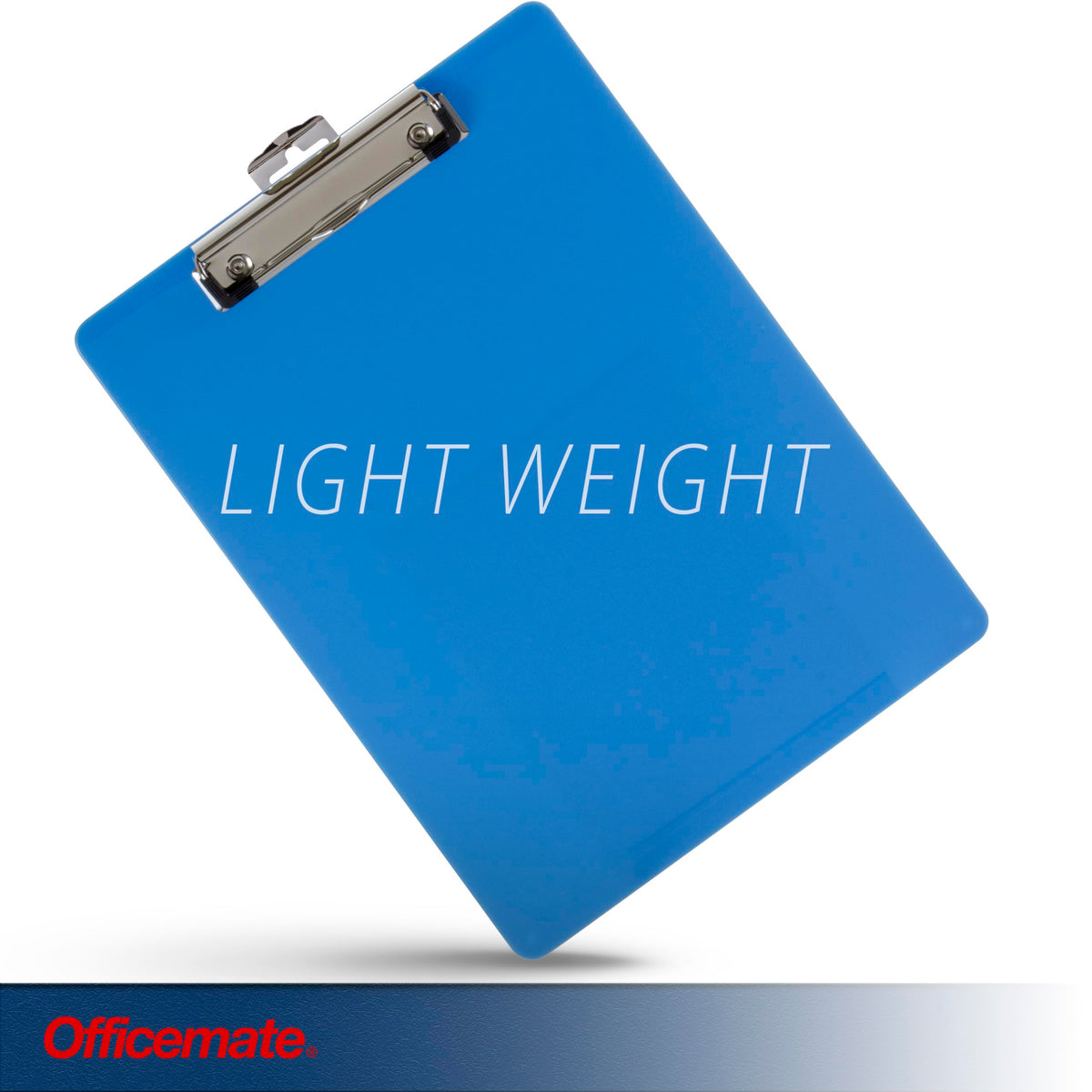 Plastic Clipboard by Officemate – 4 1/4" x 5 3/4" x 5", Plastic, Blue, Model OIC83048