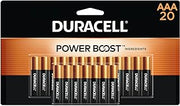 DURACELL Coppertop AAA Batteries, 20 Count, 12-Year Shelf Life