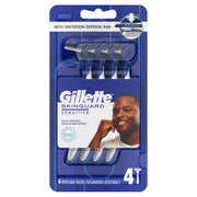 SkinGuard Razors for Men by Gillette – 4 Count (Pack of 1), Plastic, Silver