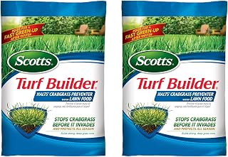 Scotts Turf Builder Halts Crabgrass Preventer with Lawn Food, 2-40.05 lbs. | Pre-Emergent Weed Killer, Lawn Fertilizer