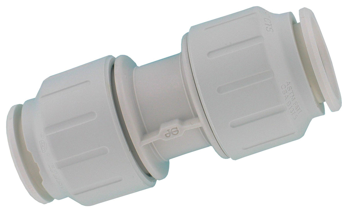Speedfit 3/4 Inch CTS Union Coupler by John Guest – 3/4 in. Union Coupler, Copper,Pex,Cpvc, White, Model PEI0428P