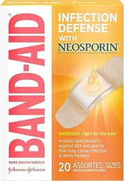 BAND-AID With Neosporin Bandages Assorted Sizes 20 Each ( Packs of 5)