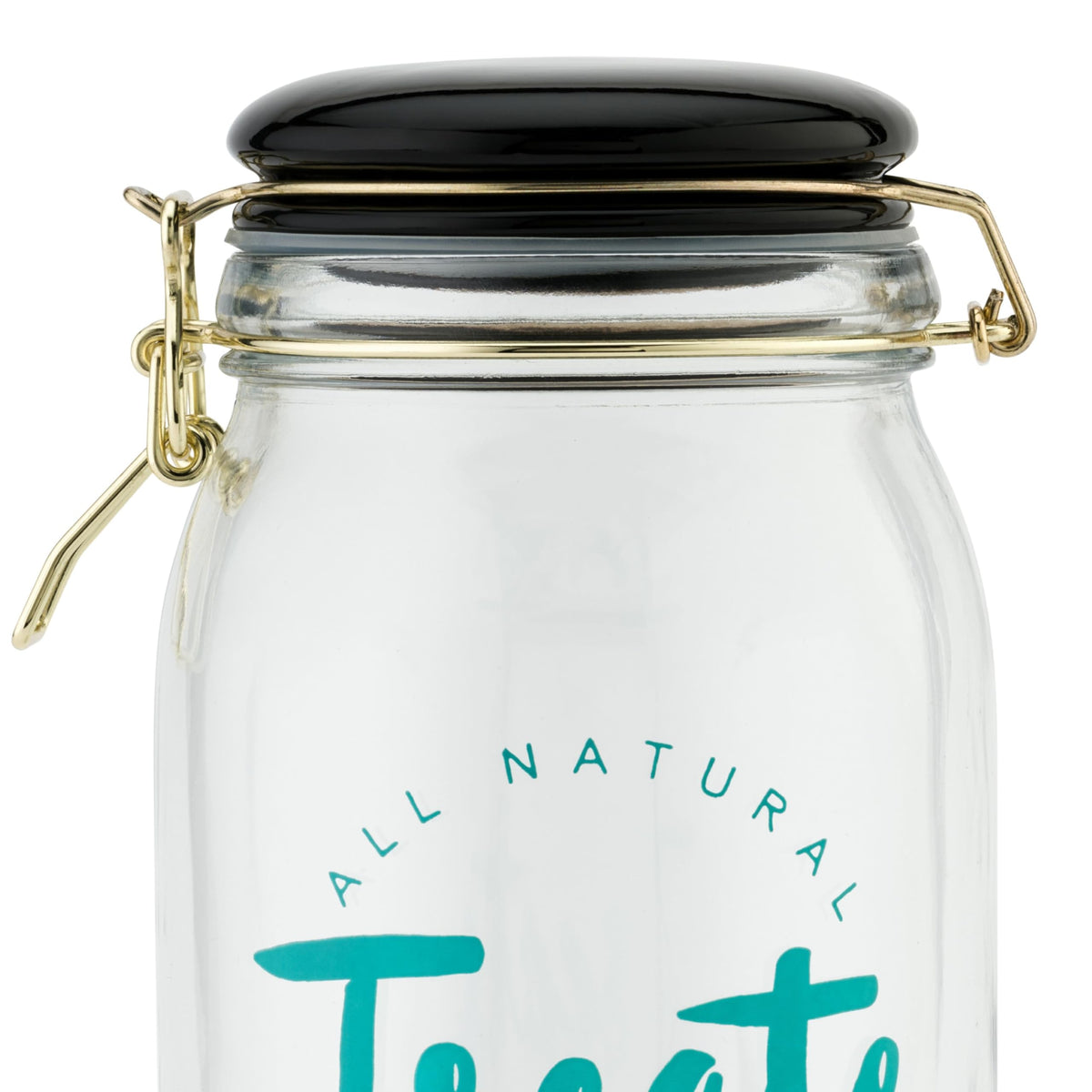 Bandit Glass Canister by 10 Strawberry Street – Small, 50.0 fluid_ounces, Glass, Clear, Model 7CN577