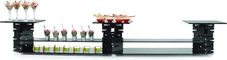 Rosseto SK002 6-Piece Square Brushed Stainless Steel Buffet Riser Kit