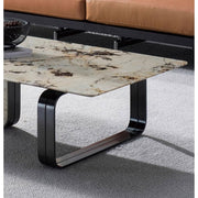 Mesa para Centro De Sala Marble Base Coffee Table Modern Apartment Simple Coffee Table Side Table Villa Living Room End Table Coffee Table by JOYNOW – 140cm, Acacia, Model 5744