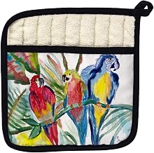 Betsy Drake PT217 Parrot Family Pot Holder
