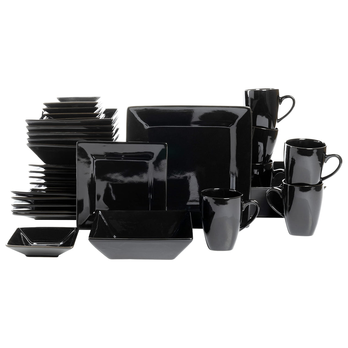 10 Strawberry Street Black / 40 PC / 1 Dinnerware Sets
