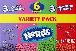 Nerds Variety Pack Candy, Grape Strawberry, Watermelon Cherry, 9.9 oz, 6 Pk