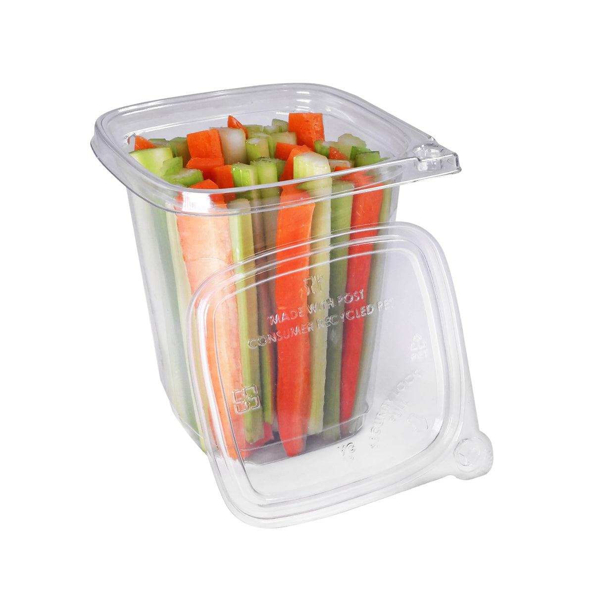 BUT-N-LOC Matching Lid / Clear / Compact Clamshell Take Out Containers