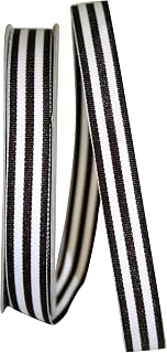 Reliant Ribbon Grosgrain Stripes Rd Ribbon, 5/8 Inch X 25 Yards, Brown