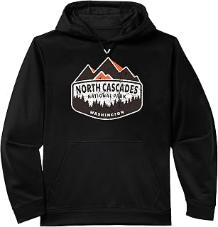 Vintage North Cascades National Park Washington USA Souvenir Performance Hoodie