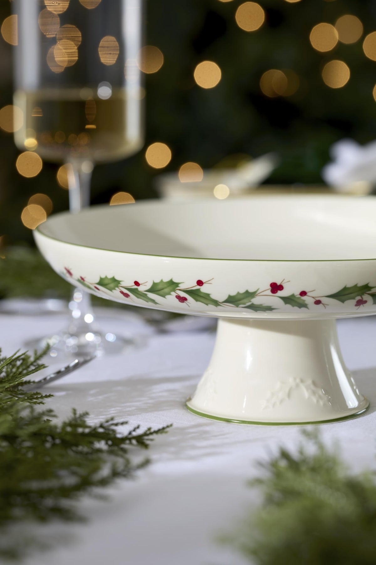 Holiday Pedestal Server by Lenox – 10", Porcelain, Multicolor, Model 899165