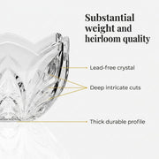 Godinger Shannon Crystal Square Bowl, Clear Glass, 5.5 Inch