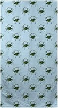 Interiors Female Blue Crab Border Beach Towel