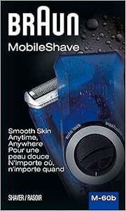 Braun Electric Razor for Men, M60b Mobile Electric Foil Shaver, Washable