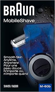 Braun Electric Razor for Men, M60b Mobile Electric Foil Shaver, Washable