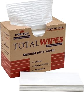 AbilityOne Total Wipes II Cleaning Towel - 4-Ply Reinforced, Medium, 10" x 16-1/2" 7920-01-448-7053: Box, 150 Item(s)
