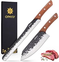 2PCS brisket Carving Knife Set, Hand-Forged Razor Sharp carving knife & meat knife, BBQ for Meat Cutting, Slicing & Steak Kitchen Ideal Gift for Men