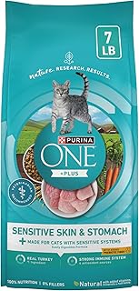 Purina ONE Plus Sensitive Stomach Sensitive Skin, Natural Dry Cat Food