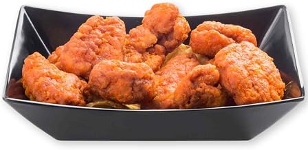 TableCraft 20029BK Better Burger Collection Large Fry Tray, Black Melamine, 7.375" x 4.875" x 1.75", Dishwasher Safe, Durable for Upscale Fast Food Serving