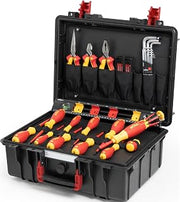 Wiha VDE (45257) Apprentice Case for Electrical Installation 38 Pieces I Professional Tool Box Electrician Equipped with Basic Equipment I Tool Storage Filled I Storage