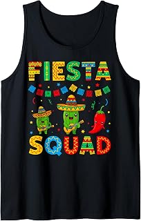 Funny Cinco De Mayo Fiesta Squad Mexican Matching Tank Top