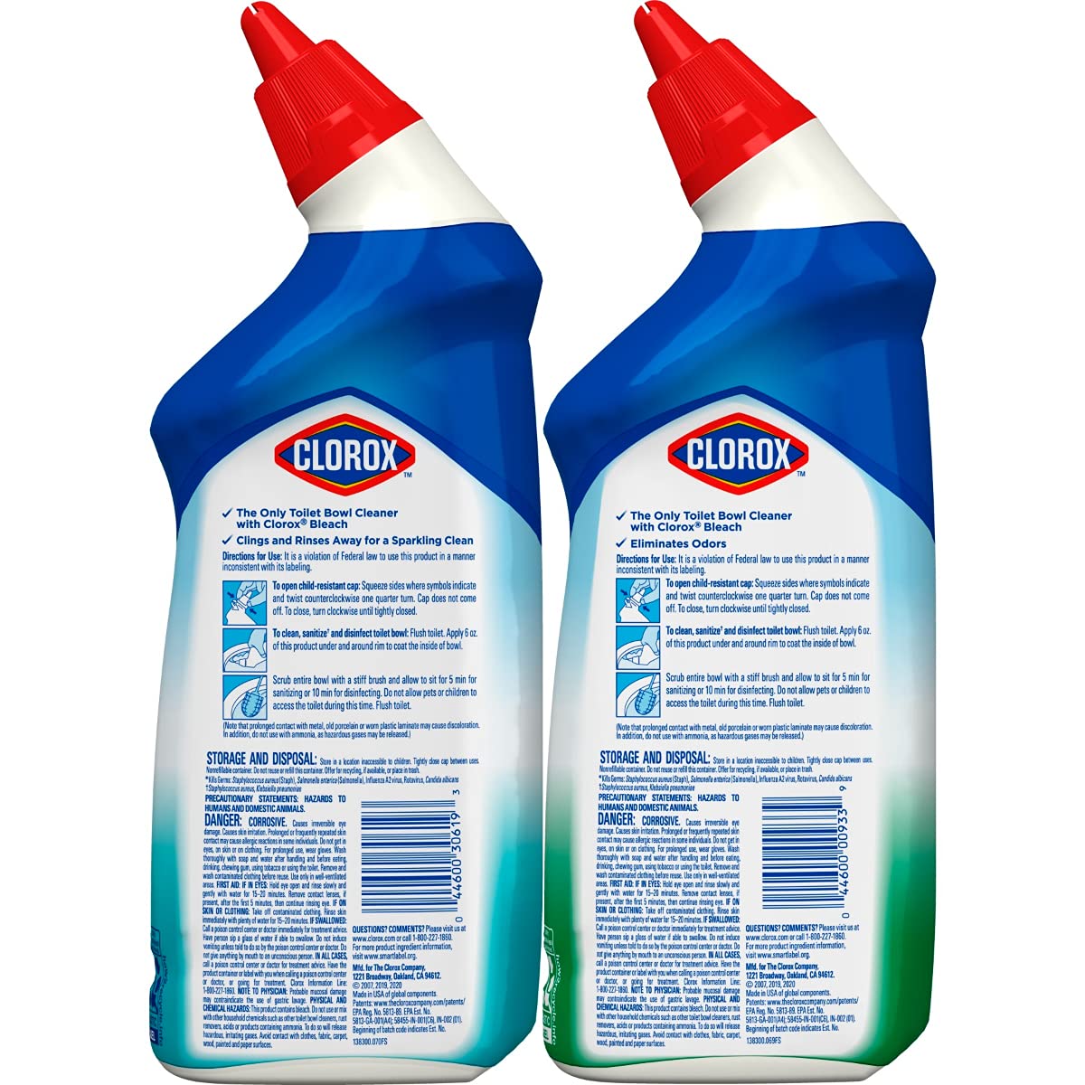 Toilet Bowl Cleaner with Bleach Variety Pack - 24 Ounces - Pack of 4 (Package May Vary) by Clorox – 96 Fl Oz (Pack of 1), Blue, Model 31871