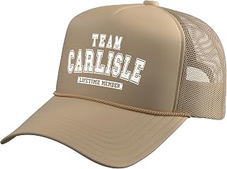 Team Carlisle Lifetime Member Family Last Name Trucker Hat with Adjustable Mesh Back