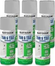 Rust-Oleum Tub & Tile Coastal Fog Spray Paint | Bathroom Surface Refresh, Ceramic Porcelain Fiberglass, Durable Moisture Resistant Finish, 12 Oz