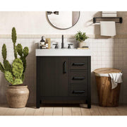 Elegant Kitchen and Bath 32" Single Bathroom Vanity in Mocha Brown by Elegant Lighting – unspecified, Wood, Mocha Brown, Model VF60632MMB-BS