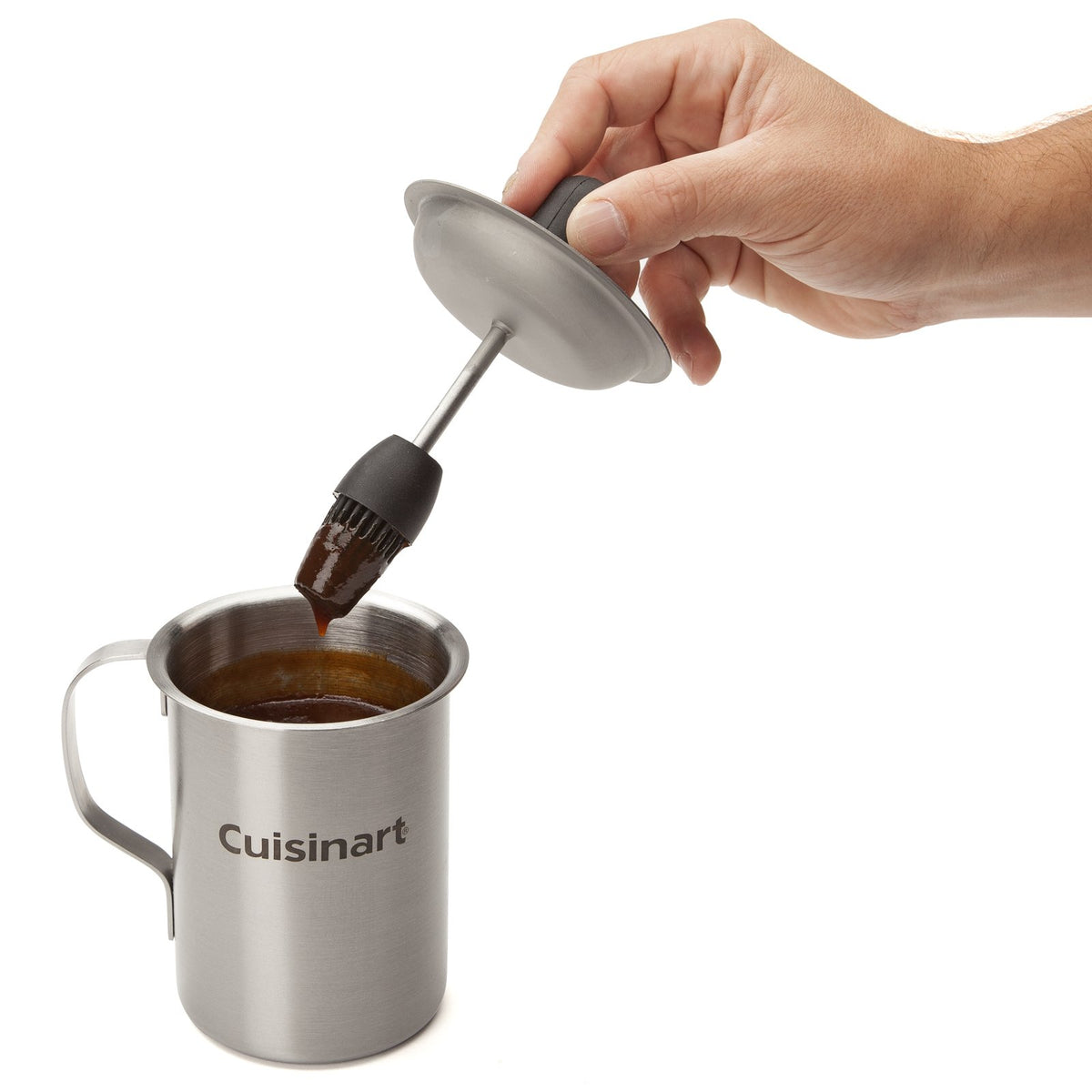 Sauce Pot and Basting Brush Set by Cuisinart – Holds 16 fl oz, Stainless Steel, Sauce Pot and Basting Brush Set, Model CBP-116