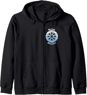Weston Missouri Snowflake Christmas Winter Souvenir Zip Hoodie