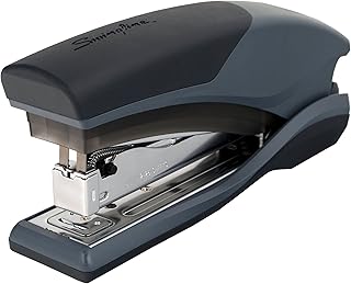 Swingline Stapler, 25 Sheet Capacity, Optima 25, Jam Free, Reduced Effort, Soft Grip, Black/Gray (66424)