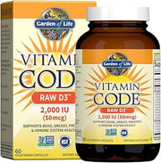 Garden of Life Vitamin Code Raw D3 Whole Food Vitamin, 60 Capsules