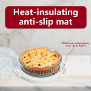 Tmrioplep Pie Carrier Set with Lids and Handles, 12 Inch, Red