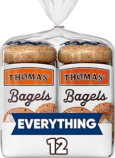 Thomas' Everything Bagels, 12 Count, 10g Protein per Bagel, 40 oz.