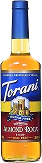 Torani Coffee Syrup, Sugar Free Almond Roca Flavored Syrup for Drinks 25.4 oz